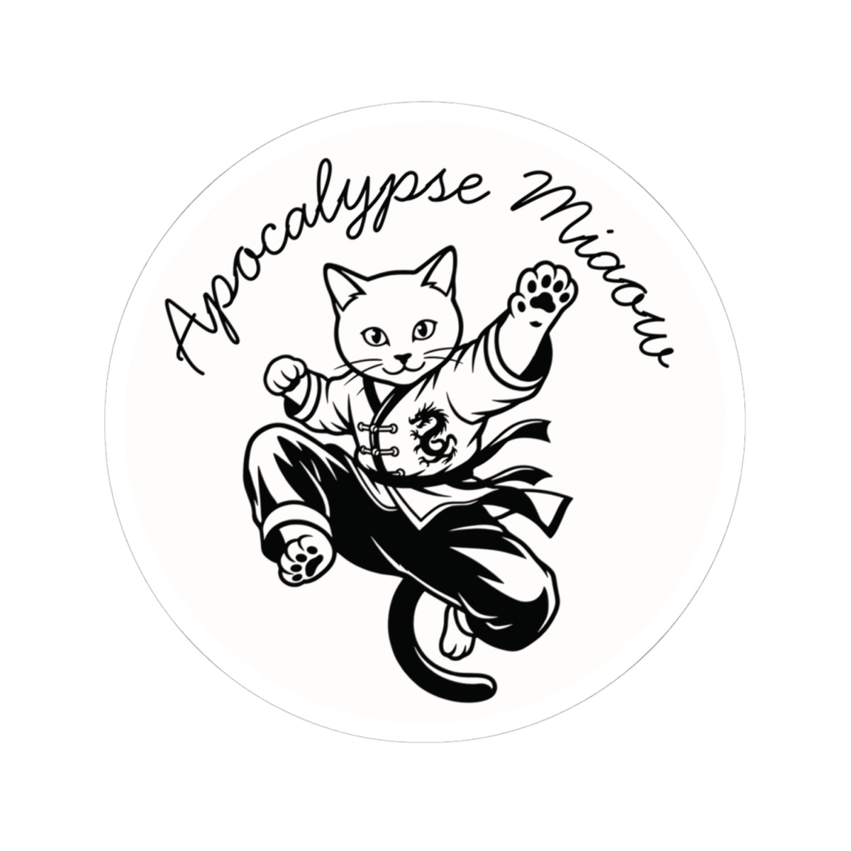 Shaolin Cat Stickers