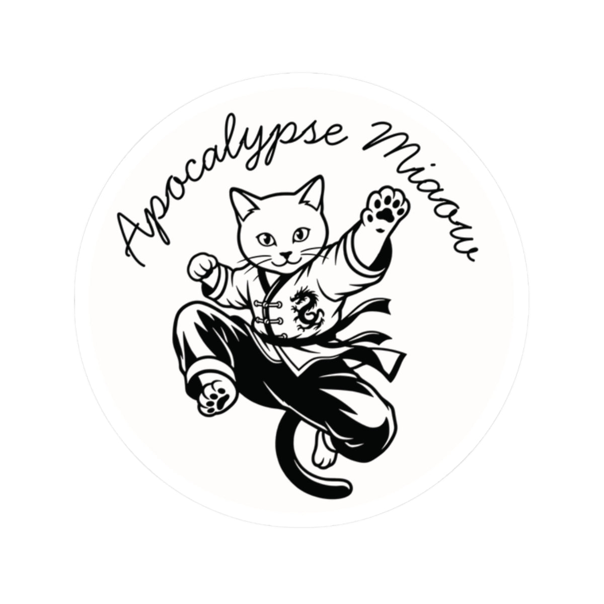 Shaolin Cat Stickers