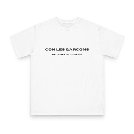 Tongue In Chic t-shirt mixing Spanish and French.
